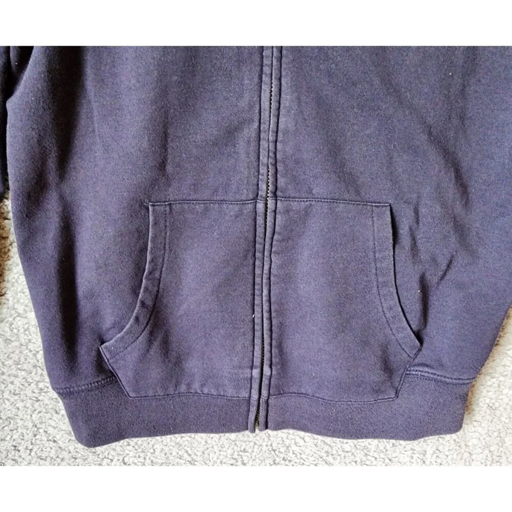 Ralph Lauren Girls Full Zip Hoodie Embroidered Big Pony‎ Logo Blue/Pink Size XL